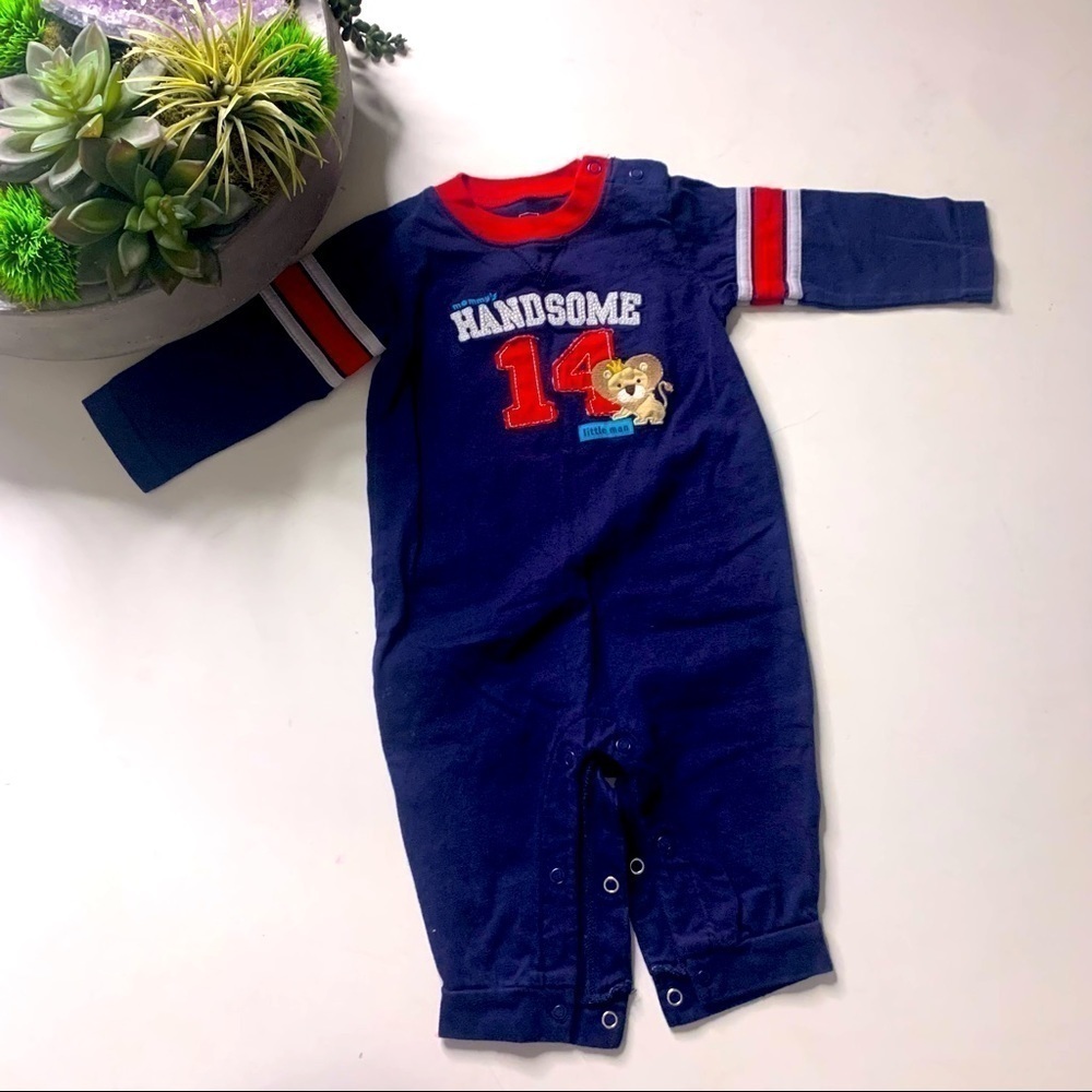Carter’s long sleeve bodysuit mommies handsome little man nine months